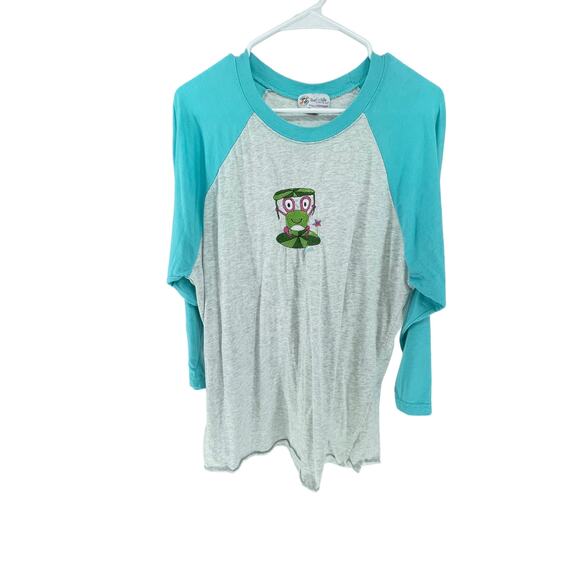 Live For Life Hope For All by MCCC Sportswear Frog Raglan Tee Women's Size XL - Picture 1 of 6
